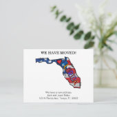 Florida State Moving Announcement-kaarten Briefkaart (Staand voorkant)