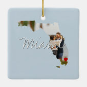 Florida State Photo insert and town name Keramisch Ornament (Achterkant)