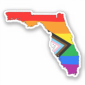 Florida State Pride LGBTQ Progress Pride Sticker (Voorkant)
