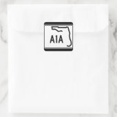 Florida State Route A1A Vierkante Sticker (Tas)