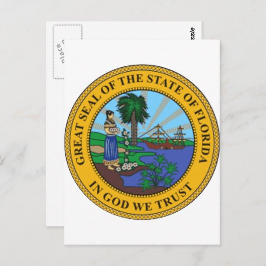 Florida State Seal Briefkaart (Voorkant / Achterkant)