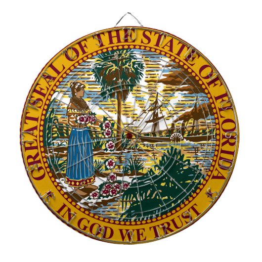 Florida State Seal Dartbord (Voorkant)