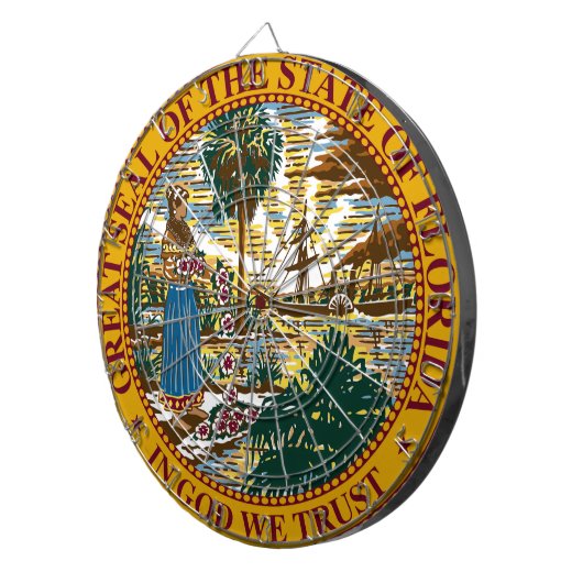 Florida State Seal Dartbord (Voorkant Rechts)