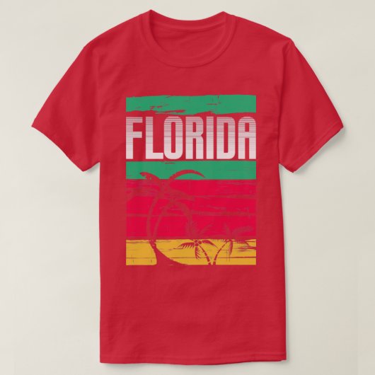 Florida State Summer Vacation Tropical FL Florida T-shirt (Design voorkant)