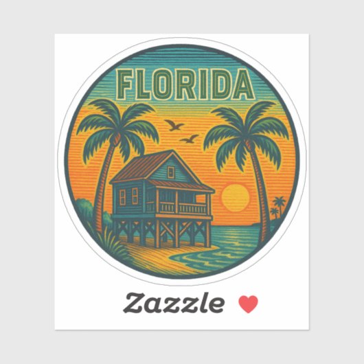 Florida State Vinyl Sticker (Vel)