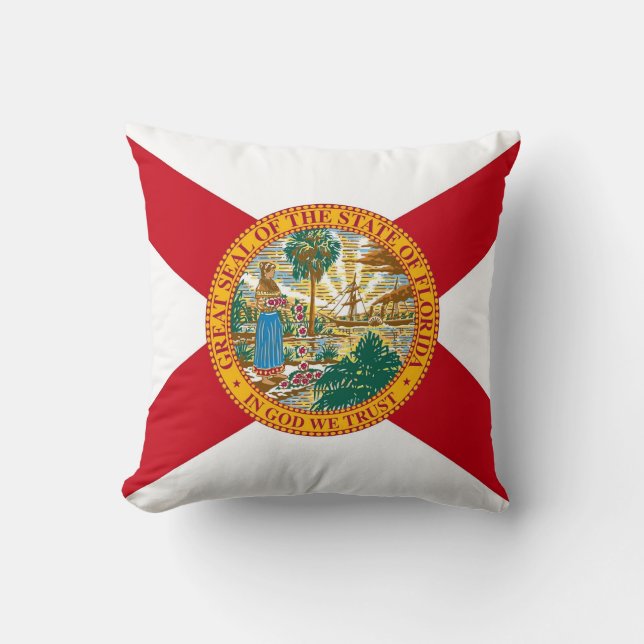 Florida State Vlag Amerikaans MoJo Kussen (Voorkant)