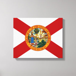 Florida State Vlag Canvas Print