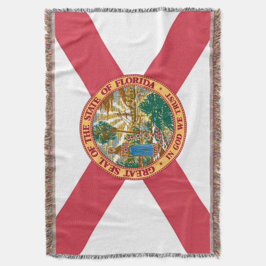 Florida State Vlag Print Patriottisch Deken (Voorkant Verticaal)