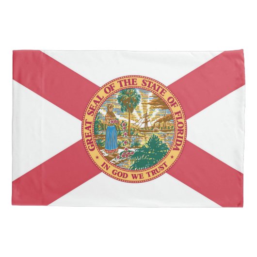 Florida State Vlag Print Patriottisch Kussensloop (Achterkant)