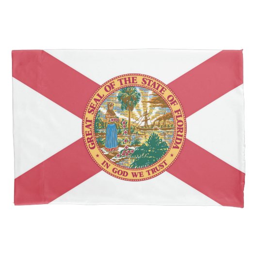 Florida State Vlag Print Patriottisch Kussensloop (Voorkant)