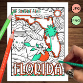 Florida State Vorm en feiten Kleurplaat Flyer