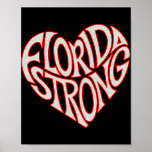 Florida Sterk Hart Staat Trots Tygraphy T-shirt Poster