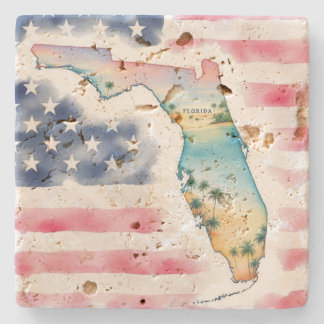 Florida Stone Coaster  Stenen Onderzetter