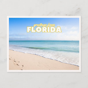 Florida Strand Retro Vintage Reis Souvenir Briefkaart