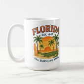 Florida Strand Zonsondergang Alligator Opgericht 1 Koffiemok (Links)