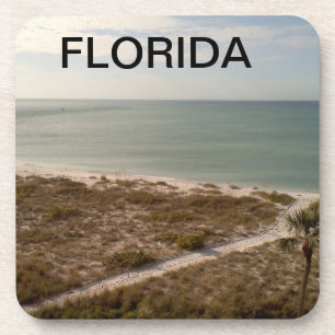 Florida strandpad richting de kust drankjes onderzetter