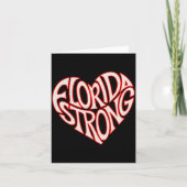 Florida Strong Heart State Pride Tygraphy T Shirt Kaart (Voorkant)