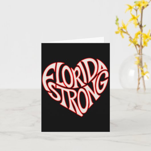Florida Strong Heart State Pride Tygraphy T Shirt Kaart (Gele Bloem)