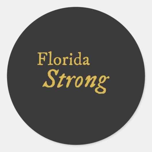 Florida Strong Ronde Sticker (Voorkant)