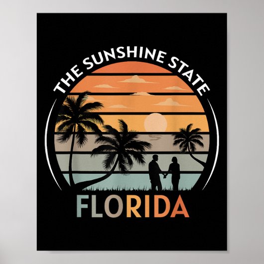Florida Summer Beach  Sunset Poster (Voorkant)
