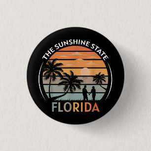 Florida Summer Beach Sunset Ronde Button 3,2 Cm