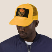 Florida Summer Beach  Sunset Trucker Pet (In situ)