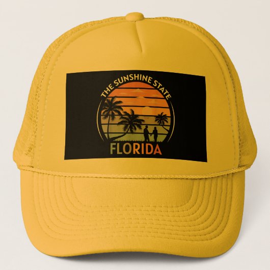 Florida Summer Beach  Sunset Trucker Pet (Voorkant)