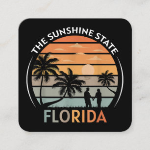 Florida Summer Beach Sunset Vierkante Visitekaartje