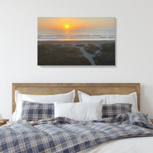 Florida Sunrise Beach Foto Cocoa Beach Florida Canvas Afdruk