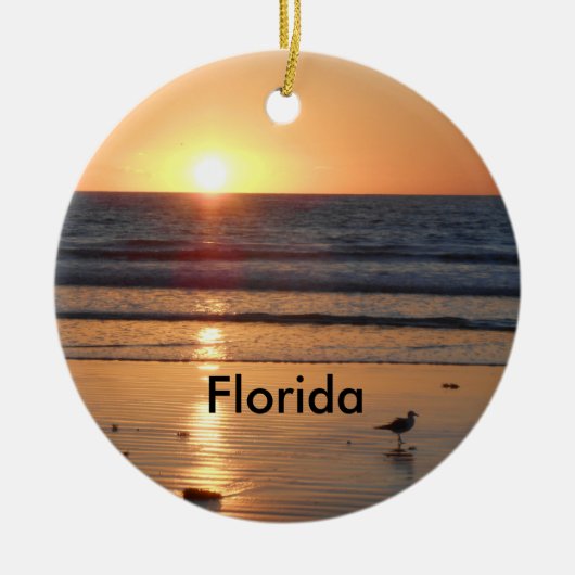 Florida Sunrise kerstversiering Keramisch Ornament (Voorkant)