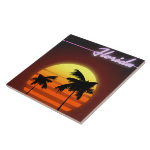 Florida Sunset 1984 poster Tegeltje