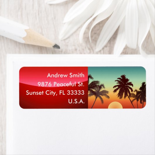 Florida Sunset Etiket (Insitu)