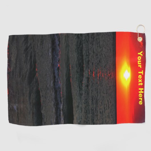 Florida Sunset Golfhanddoek (Horizontaal)