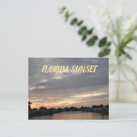 FLORIDA SUNSET GREETING CARTE (Debout devant)