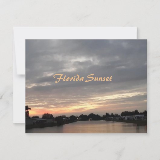FLORIDA SUNSET GREETING CARTE (Devant)
