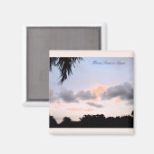 Florida Sunset in August Square magnet Magneet (Voorkant / Achterkant)