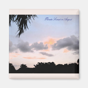 Florida Sunset in August Square magnet Magneet