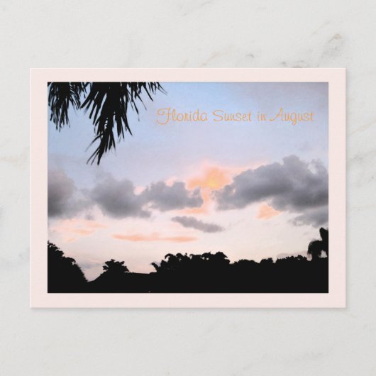 Florida Sunset in augustus Briefkaart (Voorkant)