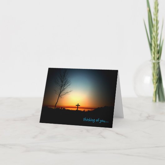 Florida Sunset met Cross Kaart (Voorkant)