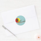 Florida Sunset Ronde Sticker (Envelop)