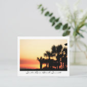 Florida Sunset Santa Rosa Beach Palm Trees Briefkaart (Staand voorkant)