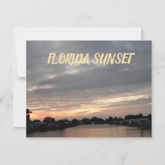 FLORIDA SUNSET WENSKAART KAART (Voorkant)