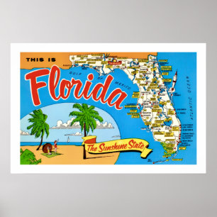 Florida Sunshine 20x30 kaartposterprint Poster