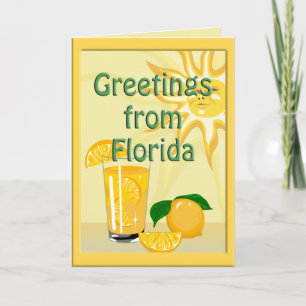 Florida Sunshine & Sinaasappels Groeten Kaart