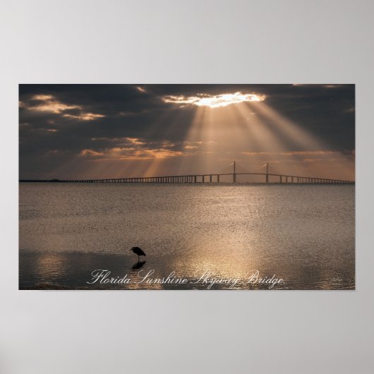 Florida Sunshine Skyway Bridge Print (Voorkant)