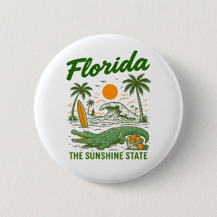 Florida - Sunshine State Knop Ronde Button 5,7 Cm