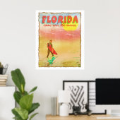 Florida Surfer Poster (Thuiskantoor)