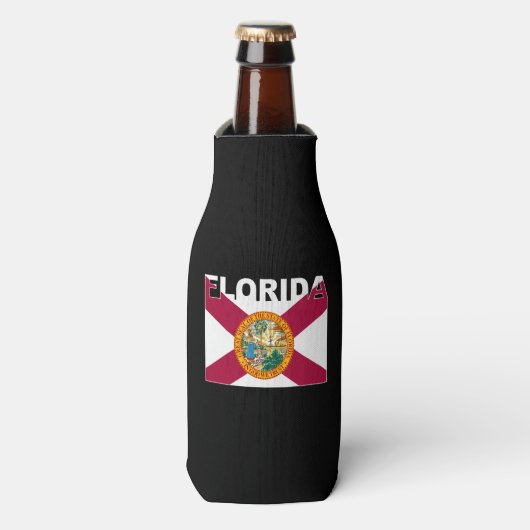 Florida Text Flag Flesjeskoeler (Fles Voorkant)