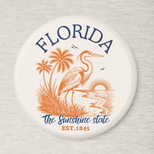 Florida The Sunshine State – Beach & Palms Design Magneet