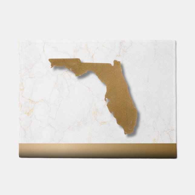 Florida Theme Elegant Modern Chic Gold & Marble Deurmat (Voorkant)